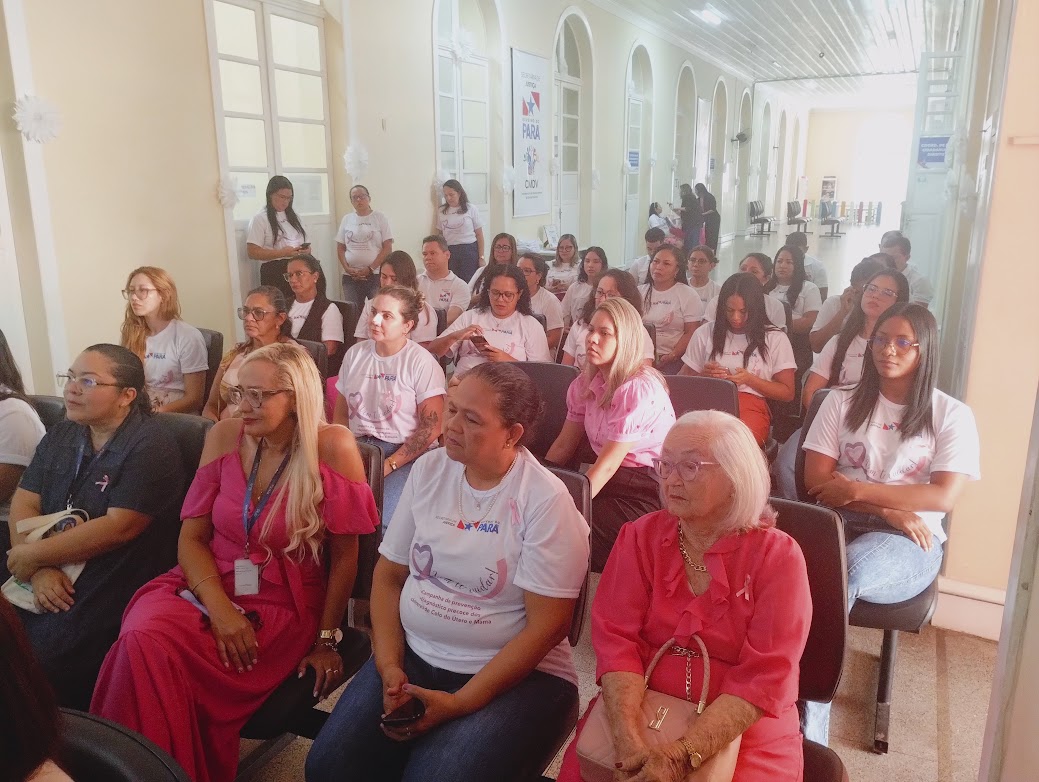 Servidoras da Seju acompanham ação pelo Outubro Rosa