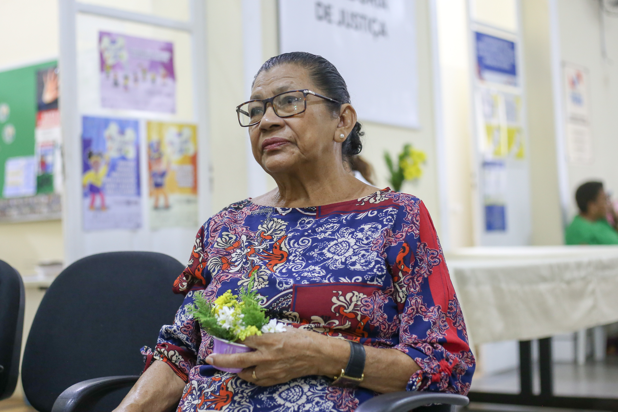 Antônia Carneiro veio acompanhar a neta na Seju e aproveitou para participar do evento